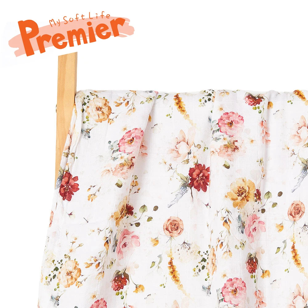 High Density Digital Print Muslin Swaddle Blanket