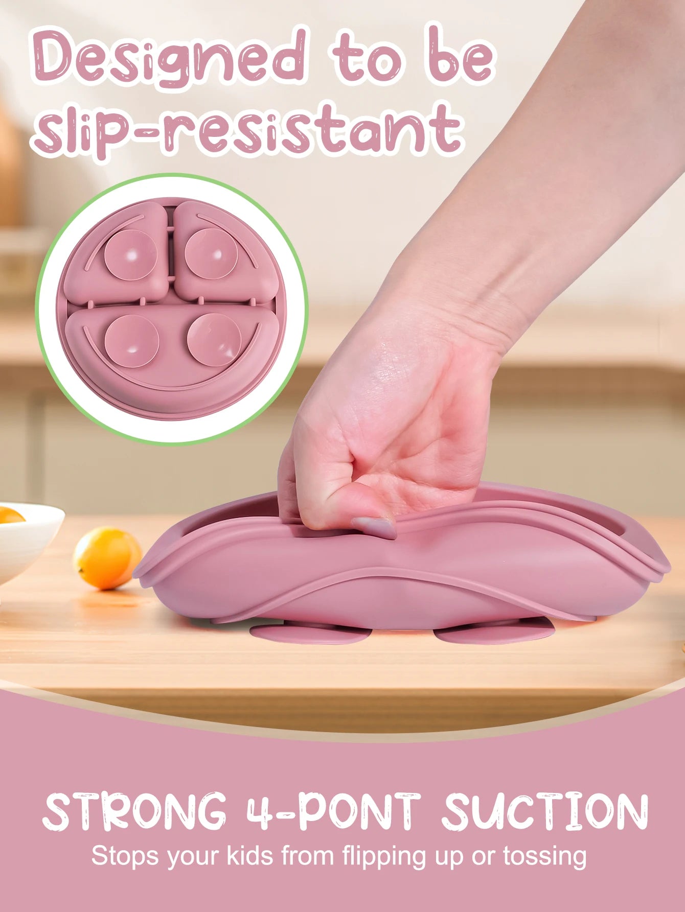 Colorful Baby Silicone Feeding Tableware Set
