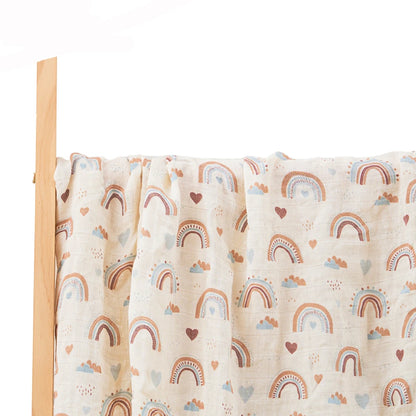 Bamboo Cotton Muslin Swaddle Nursing Cover Baby Wrap
