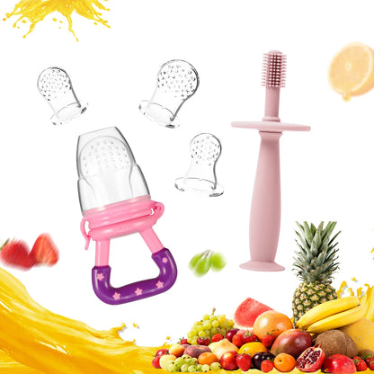 Baby Silicone Fruit Feeder with Cover