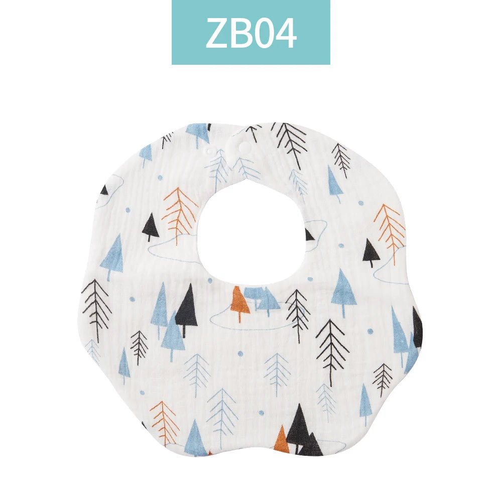 Crepe Cotton Muslin Baby Feeding Bib and Burp Cloth