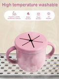 Silicone Baby Snack Cup Portable Spill Resistant Easy Grip