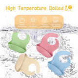 Silicone Baby Bib Waterproof Soft Feeding Burp Cloth