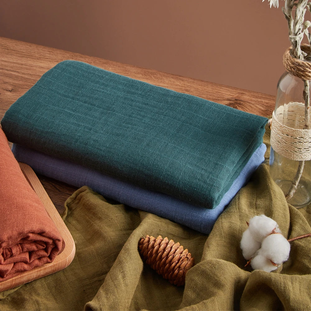 Plain Color Multi Functional Muslin Swaddle Blanket