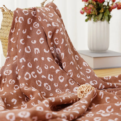 Bamboo Cotton Muslin Swaddle Newborn Bath Towel Wrap