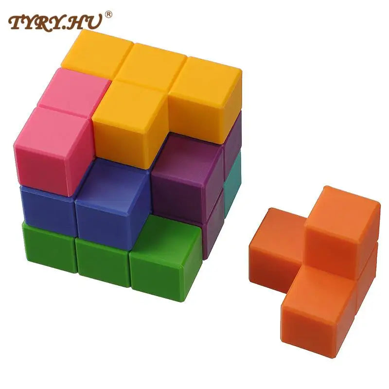 Silicone Baby Building Block Teether Educational Toy Set