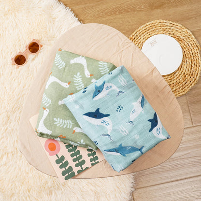 Baby Muslin Swaddle Set Breathable Cotton Blankets