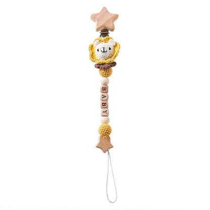 Baby Pacifier Chain Crochet Rabbit Handmade Holder Clip