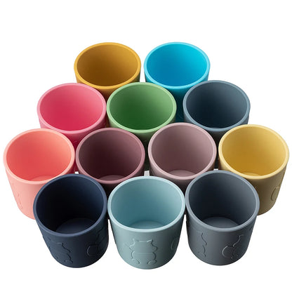 Silicone Baby Cup Cartoon Squirrel Leakproof Training Cup