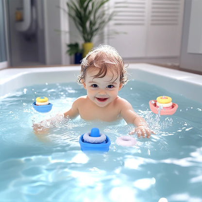 Silicone Floating Boat Bath Toys for Toddlers