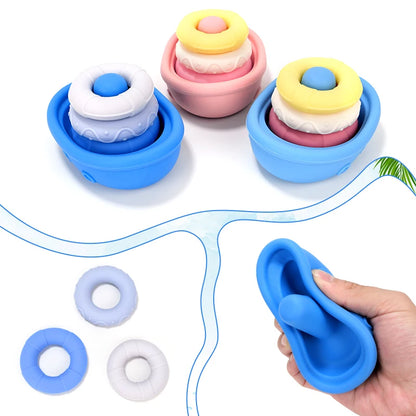 Silicone Floating Boat Bath Toys for Toddlers