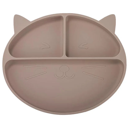 Baby Tableware Set Silicone Feeding Plate Bowl Spoon Fork