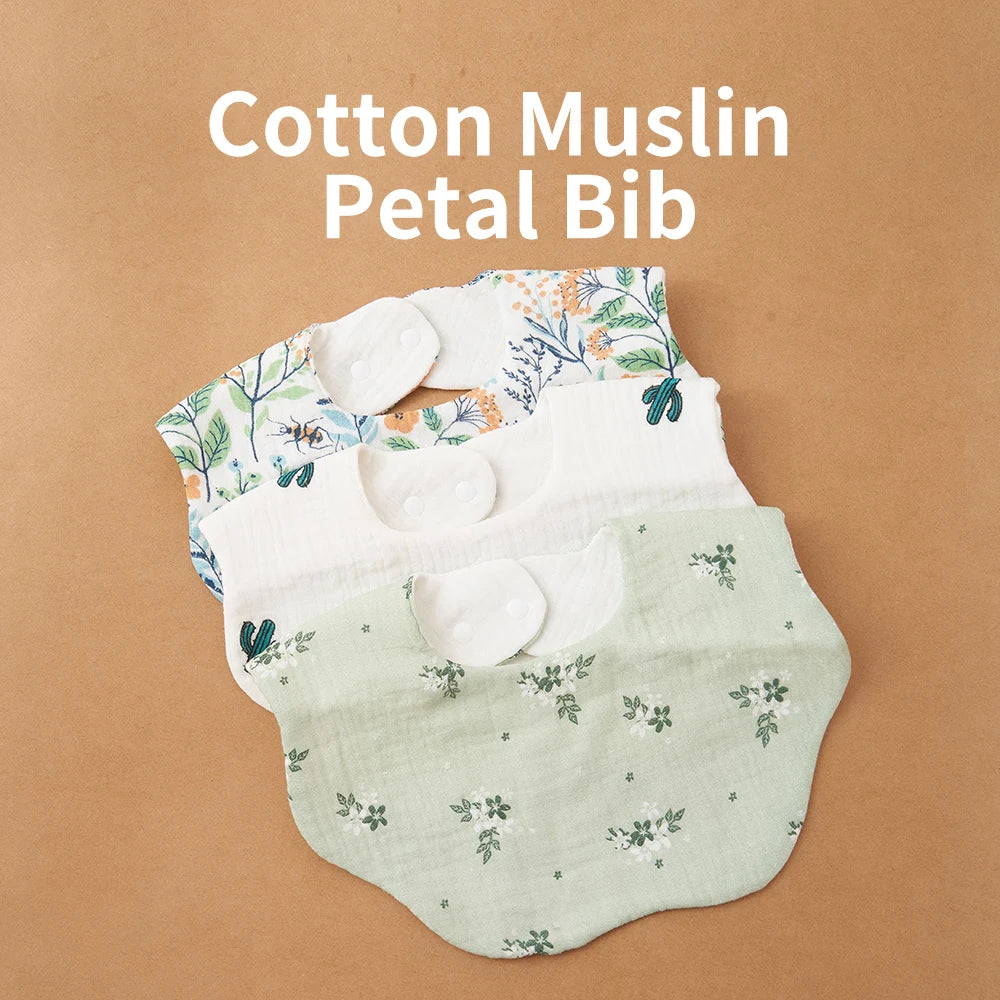 Crepe Cotton Muslin Baby Feeding Bib and Burp Cloth