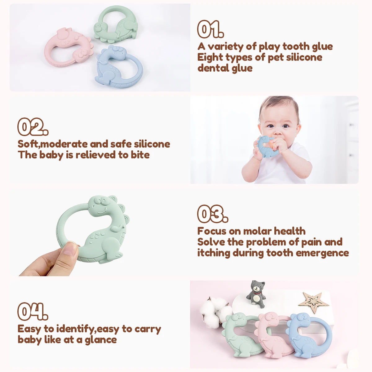 Baby Silicone Grip Teether Toy