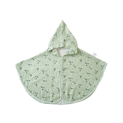 Cotton Muslin Hooded Baby Bath Towel Infant Swaddle