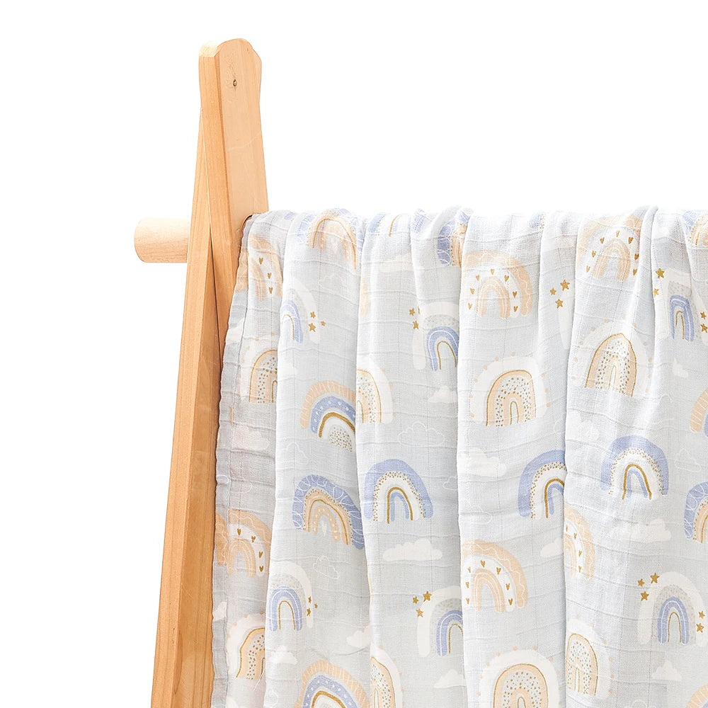 Bamboo Cotton Muslin Swaddle Nursing Cover Baby Wrap