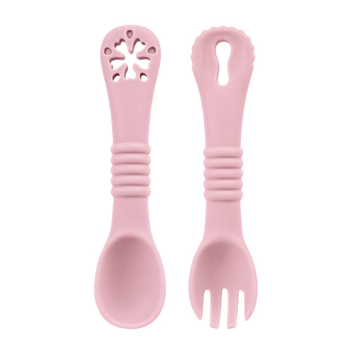 Baby Spoon Fork Set Soft Silicone Training Cutlery
