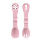 Baby Spoon Fork Set Soft Silicone Training Cutlery