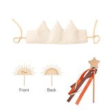 Baby Cotton Crown Headband Newborn Birthday Photography Prop