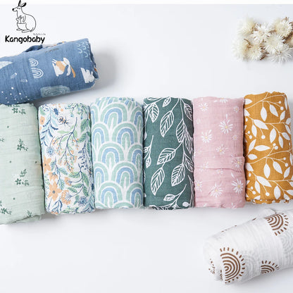 Cotton Muslin Baby Swaddle Pack Infant Blankets