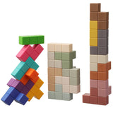 Silicone Baby Building Block Teether Educational Toy Set