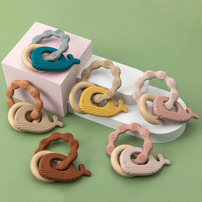 Baby Silicone Teether Bracelet Rattle
