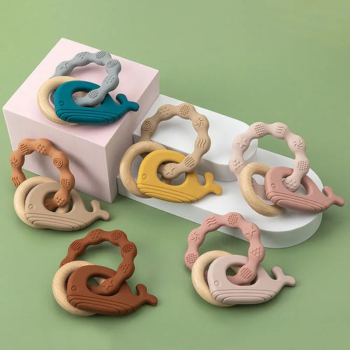 Baby Silicone Teether Bracelet Rattle