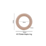 Wooden Ring Teether with Silicone Toy for Newborns