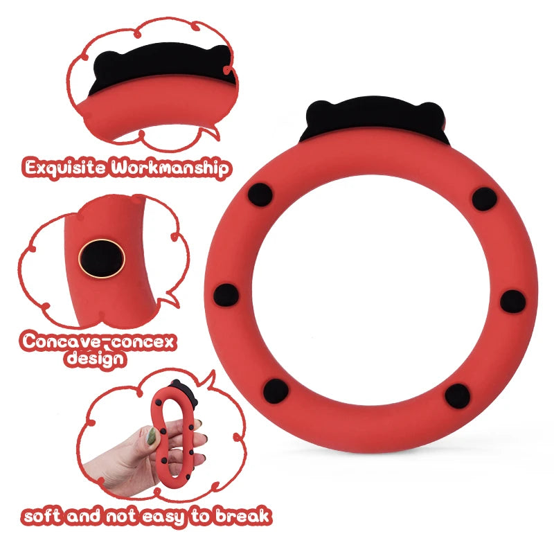 Multicolor Silicone Teething Ring for Infants
