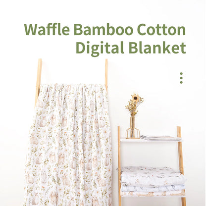 Waffle Baby Blanket Bamboo Cotton Quilt Large Size