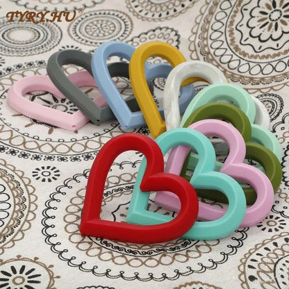 Silicone Heart Baby Teether Toy