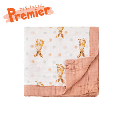Thicker Bamboo Cotton Muslin Swaddle Baby Quilt