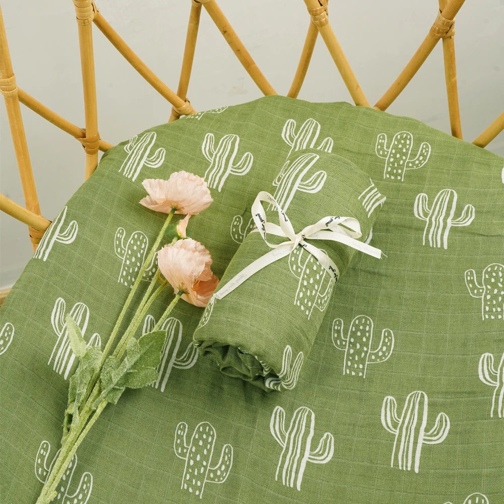 Bamboo Cotton Muslin Swaddle Nursing Cover Baby Wrap