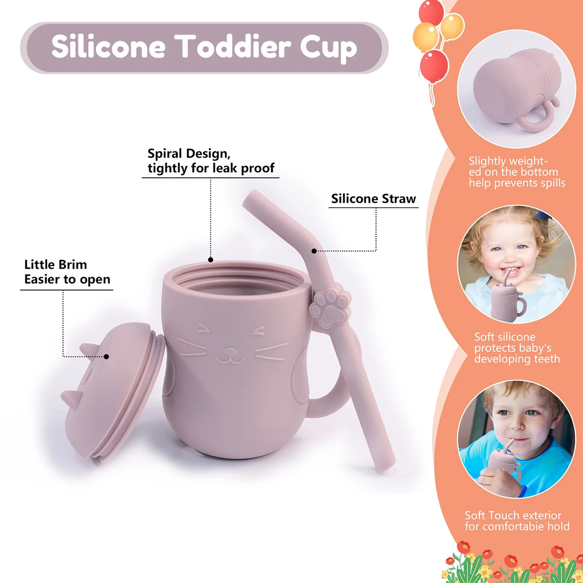 Baby Silicone Training Cup with Handle