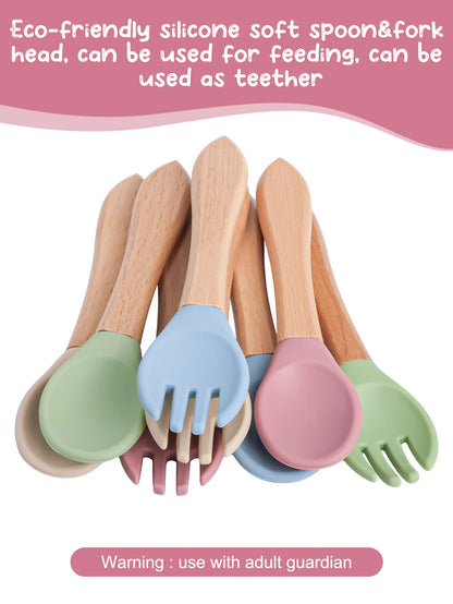 Colorful Baby Silicone Feeding Tableware Set