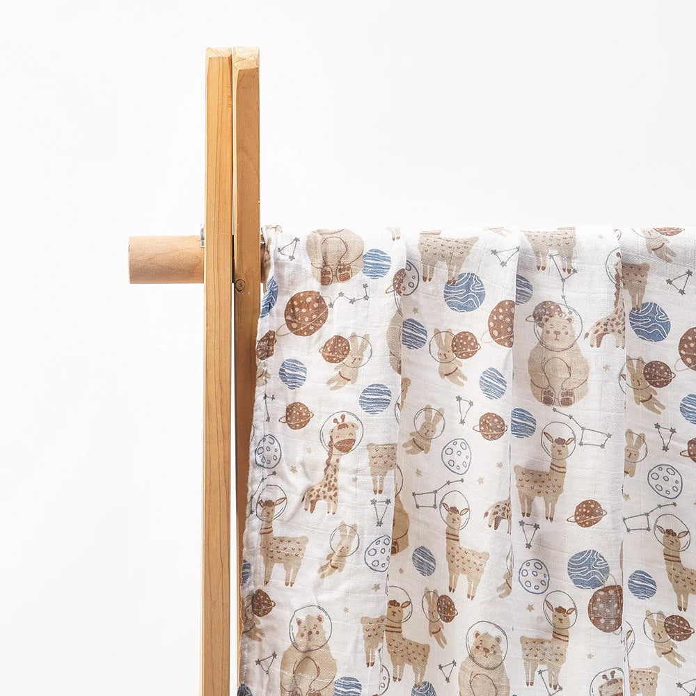 Bamboo Cotton Muslin Swaddle Nursing Cover Baby Wrap
