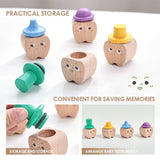 Baby Tooth Box Wooden Milk Teeth Storage Organizer Keepsake