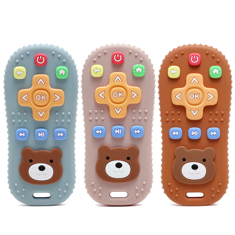 Baby Silicone TV Remote Teether Sensory Toy