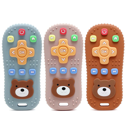 Baby Silicone TV Remote Teether Sensory Toy