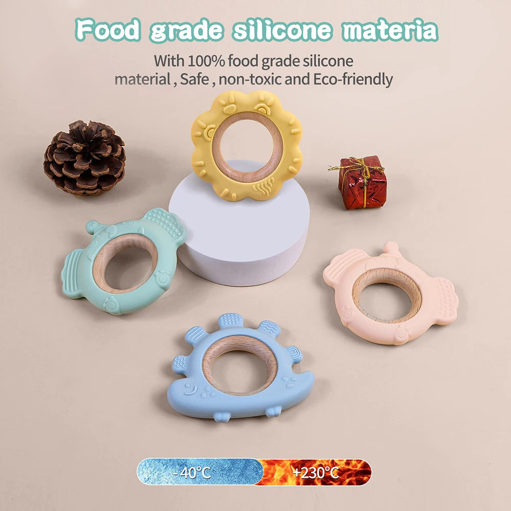 Baby Silicone Ring Bracelet Teether