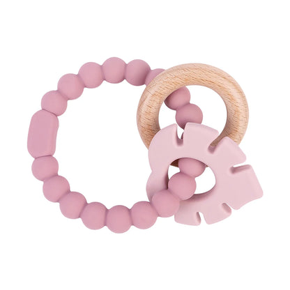 Baby Silicone Leaf Teething Ring Toy