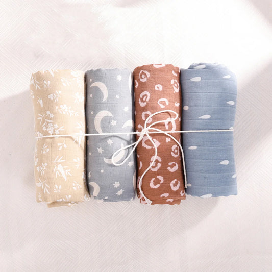 Multi Functional Muslin Swaddle Blanket Set for Newborn