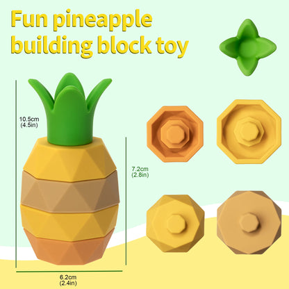 Silicone Fruit Building Block Stacking Toy for Babies