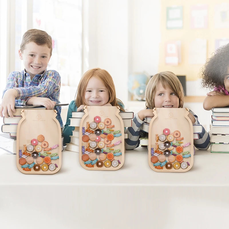 Kids Reward Jar with Stars and Dinosaur Chore Chart Gift