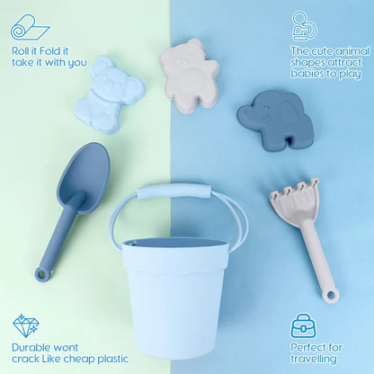 Silicone Sandbox Toy Set for Kids Outdoor Beach Play