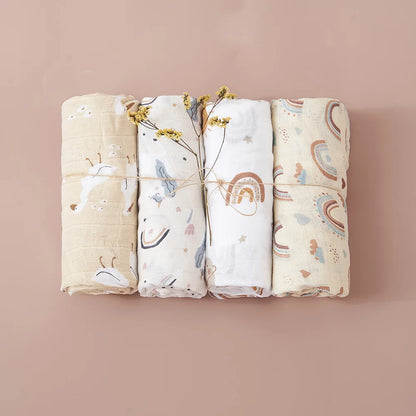 Multi Functional Muslin Swaddle Blanket Set for Newborn