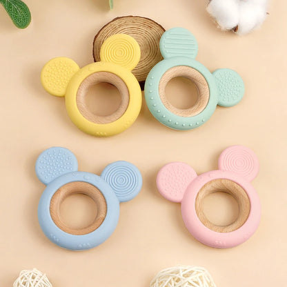 Silicone Mickey Baby Teether Pendant