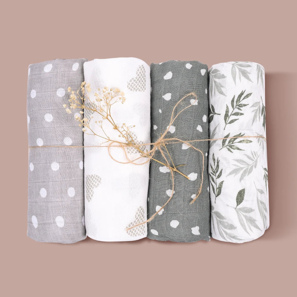 Multi Functional Muslin Swaddle Blanket Set for Newborn