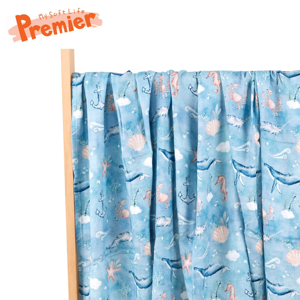 High Density Digital Print Muslin Swaddle Blanket