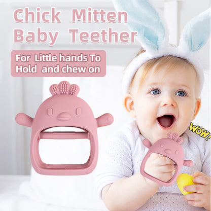 Silicone Chick Teething Gloves for Infants